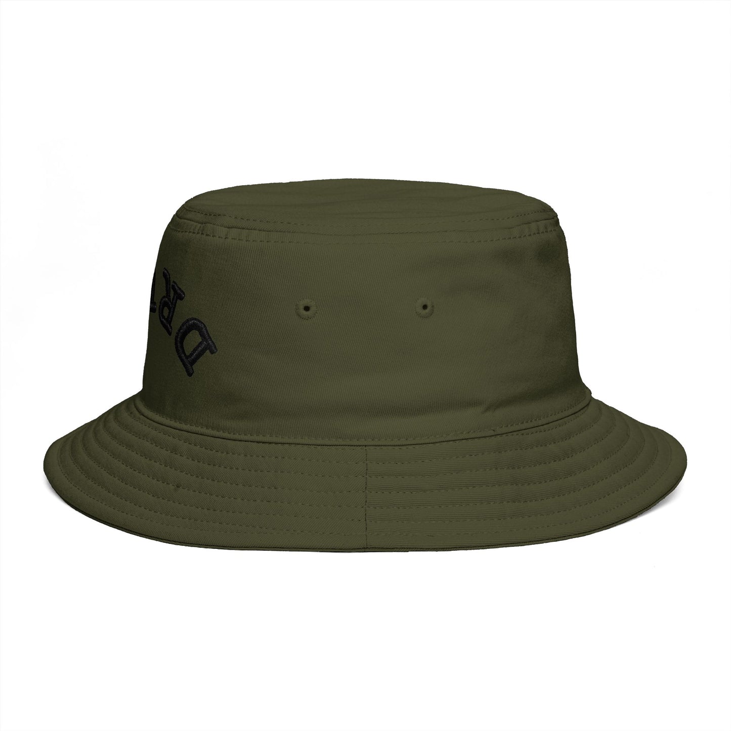 Drunk Arched Brown Bucket Hat – Retro Party & Festival Headwear
