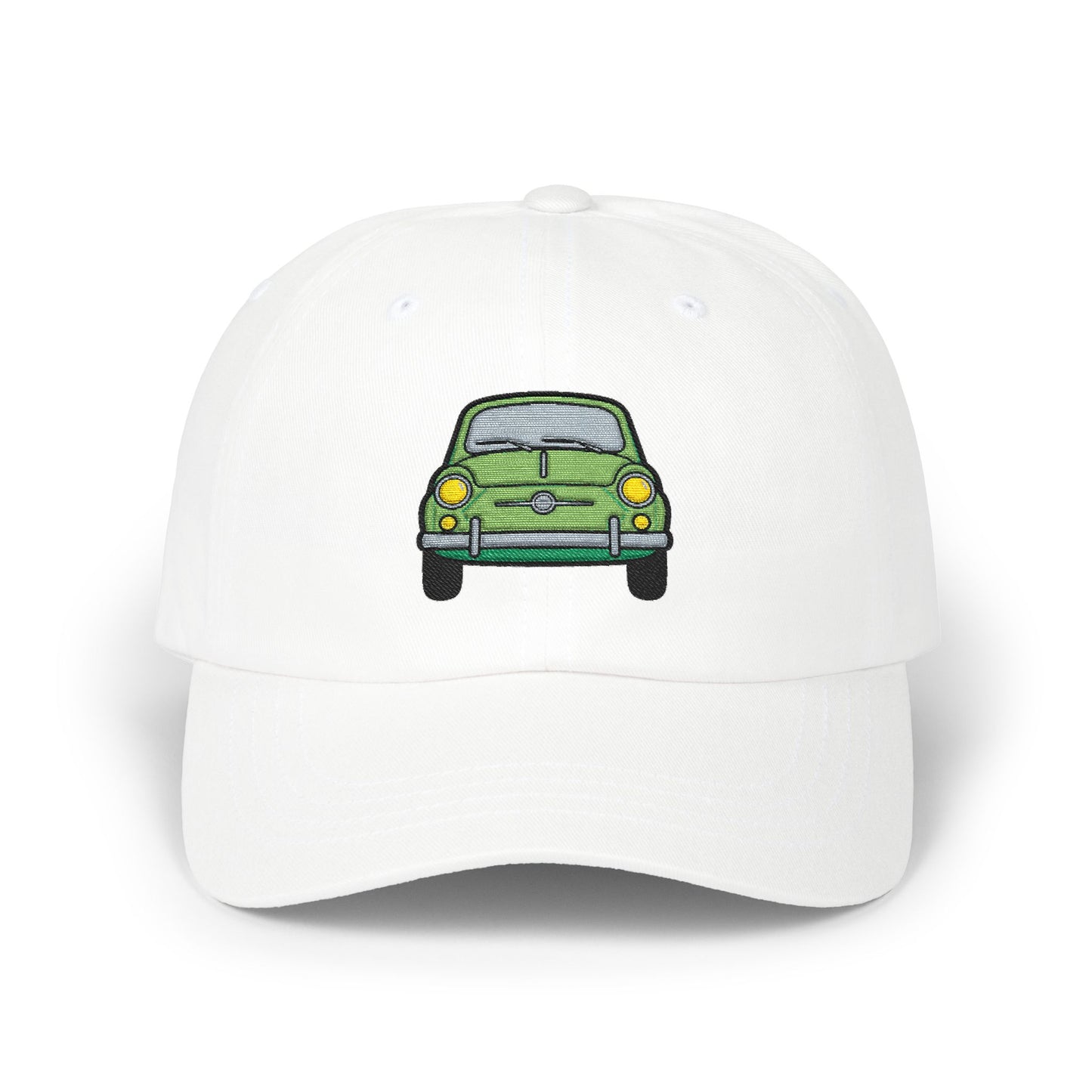 Vintage Green Beetle Dad Cap — Retro Car Baseball Hat Hats Printify White One size