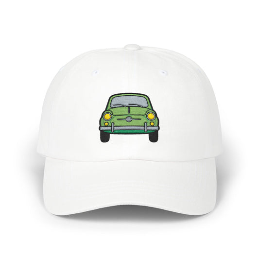 Vintage Green Beetle Dad Cap — Retro Car Baseball Hat Hats Printify White One size