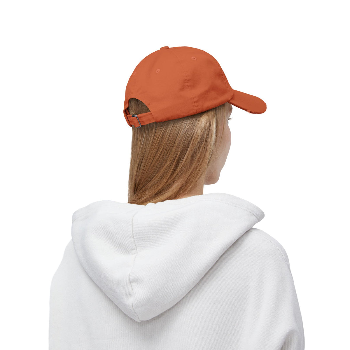 Distressed Baseball Cap — LA Logo with Angel Wings & Clouds Hats Printify