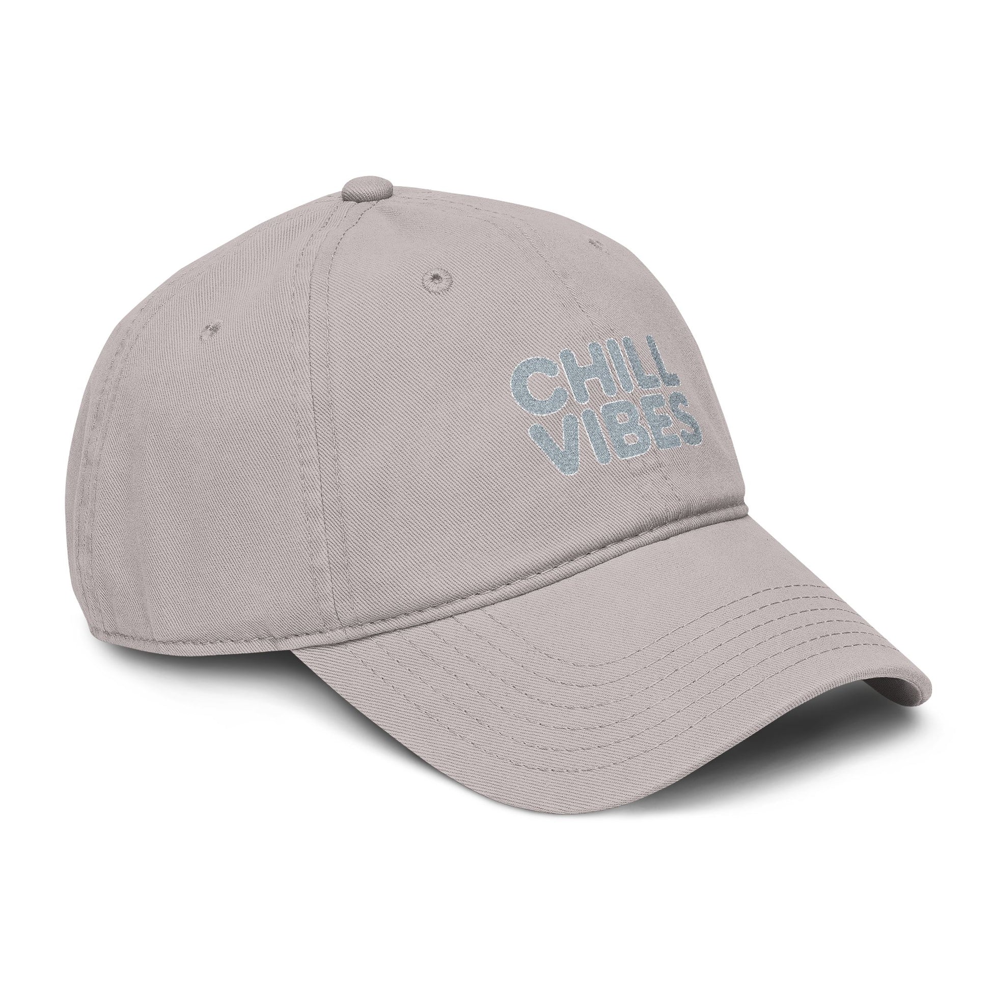 Chill Vibes Washed Baseball Cap Hats Printify