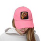 Distressed Cap — Vibrant Flame Lion Embroidered Baseball Hat