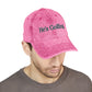 He’s Golfing Embroidered Vintage Cap — Washed Red Golf Dad Hat