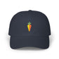 Carrot Embroidered Dad Cap — Minimal Vegetable Baseball Hat Hats Printify Navy One size