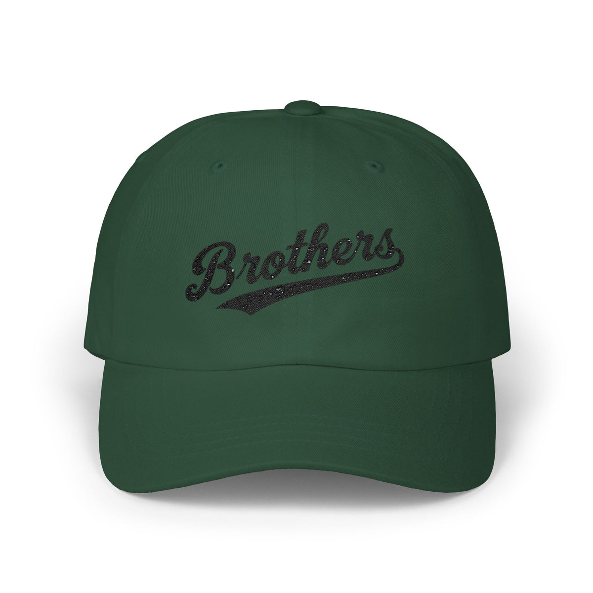 Brothers Dad Cap – Vintage Script Embroidered Baseball Hat Hats Printify Spruce One size