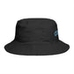 Coastal Bucket Hat — Brown Beach Sun Hat with 'COASTAL' Retro Text Hats Printify