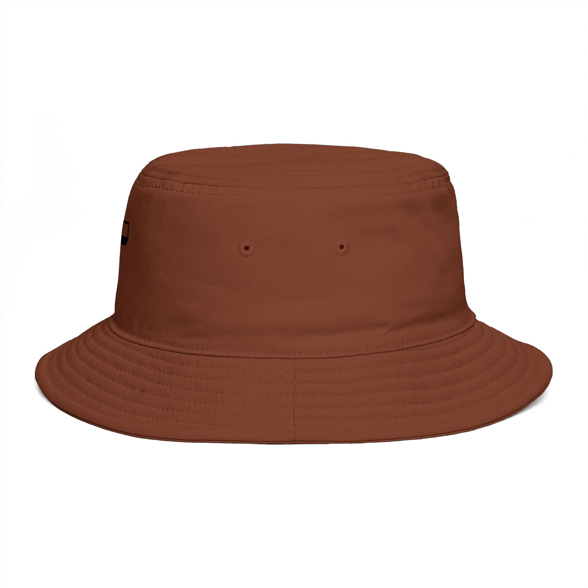 Christian Cross Bucket Hat — Minimal Faith Brown Sun Hat Hats Printify
