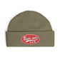 Cuff Beanie - 'Been Wild' Retro Patch Knit Hat (Casual Streetwear, Winter Gift)