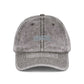 Coastal Embroidered Vintage Cap — Washed Red Dad Hat Hats Printify One size Charcoal Grey