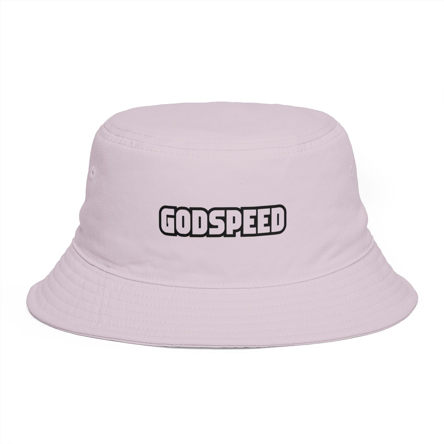 Godspeed Bucket Hat — Retro Script Embroidered Brown Sun Hat Hats Printify One size Orchid