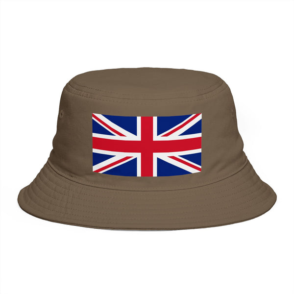 Union Jack Bucket Hat — British Flag Cotton Sun Hat Hats Printify