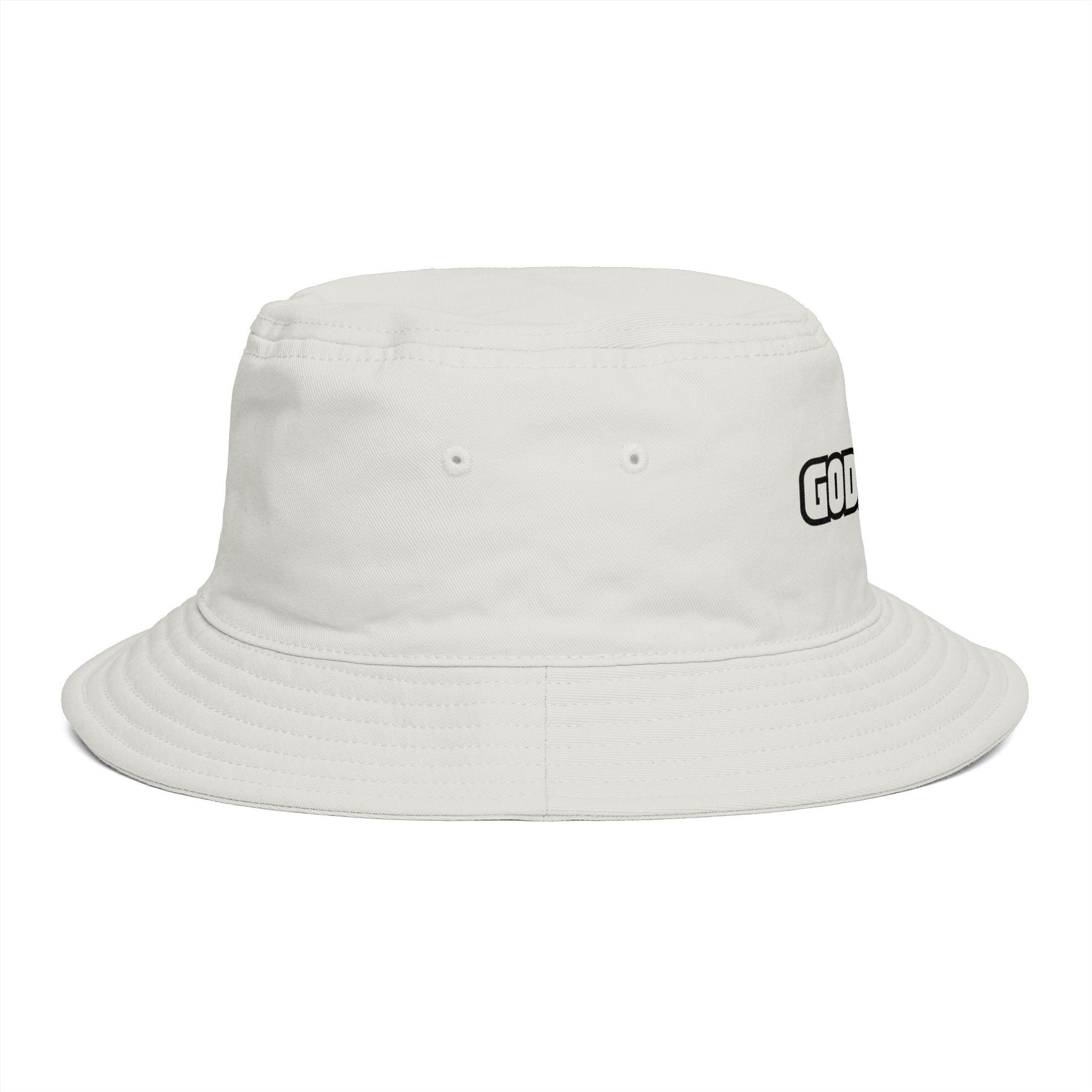 Godspeed Bucket Hat — Retro Script Embroidered Brown Sun Hat Hats Printify