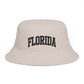 Florida Embroidered Bucket Hat — Retro Collegiate Sun Hat Hats Printify One size Bone