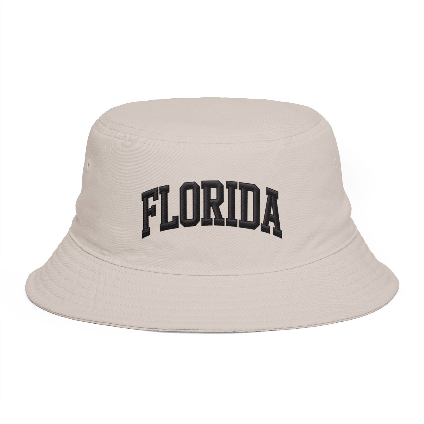 Florida Embroidered Bucket Hat — Retro Collegiate Sun Hat Hats Printify One size Bone