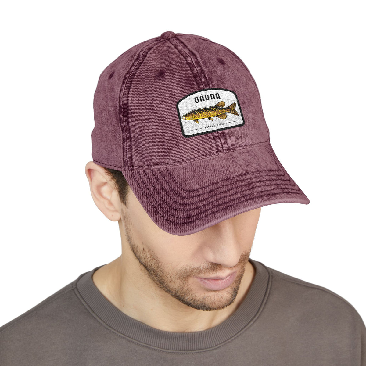 Vintage Fish Embroidered Cap