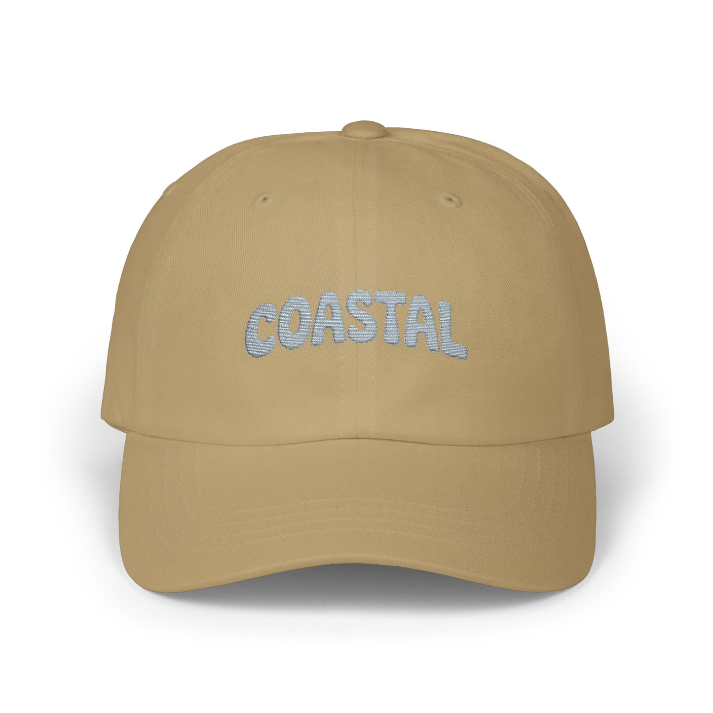 Coastal Dad Cap – Embroidered Beach Vibes Baseball Hat Hats Printify Khaki One size