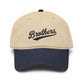 Brothers Embroidered Washed Baseball Cap Hats Printify