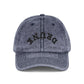 Embroidered Vintage 'DRUNK' Distressed Baseball Cap — Retro Red Cotton Hat