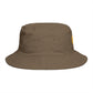 Smiley Drip Bucket Hat — Retro Melted Smile Face Sun Hat