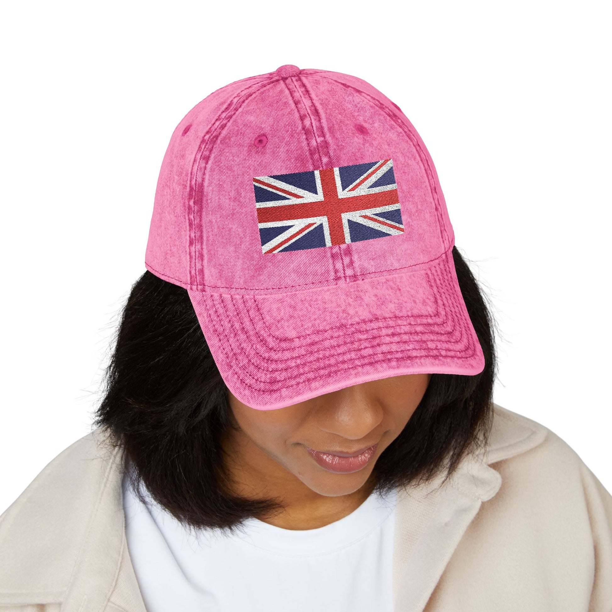 Vintage Union Jack Embroidered Cap Hats Printify