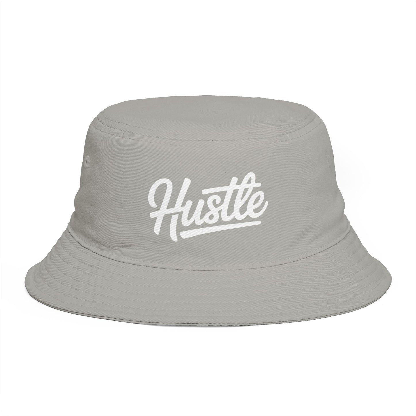 Hustle Embroidered Bucket Hat — Retro Script Streetwear Cap Hats Printify One size Storm