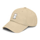 Washed Baseball Cap — Cute White Sitting Cat Embroidered Hat Hats Printify