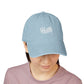Hustle Embroidered Denim Hat — Casual Adjustable Baseball Cap Hats Printify