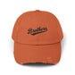 Distressed Baseball Cap — 'Brothers' Embroidered Vintage Dad Hat Hats Printify Burnt Orange One size