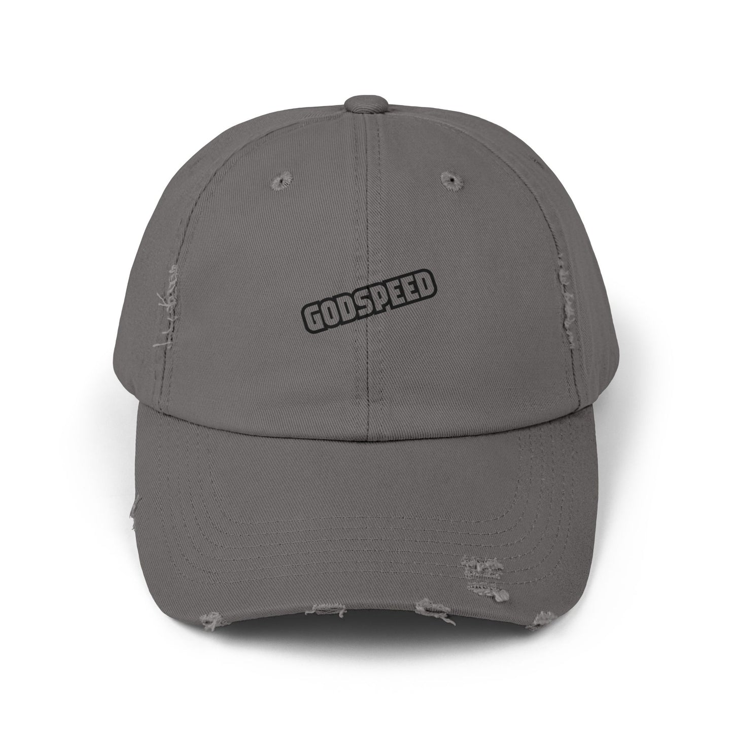 Godspeed Distressed Baseball Cap – Vintage Worn Dad Hat for Men & Women Hats Printify Nickel One size