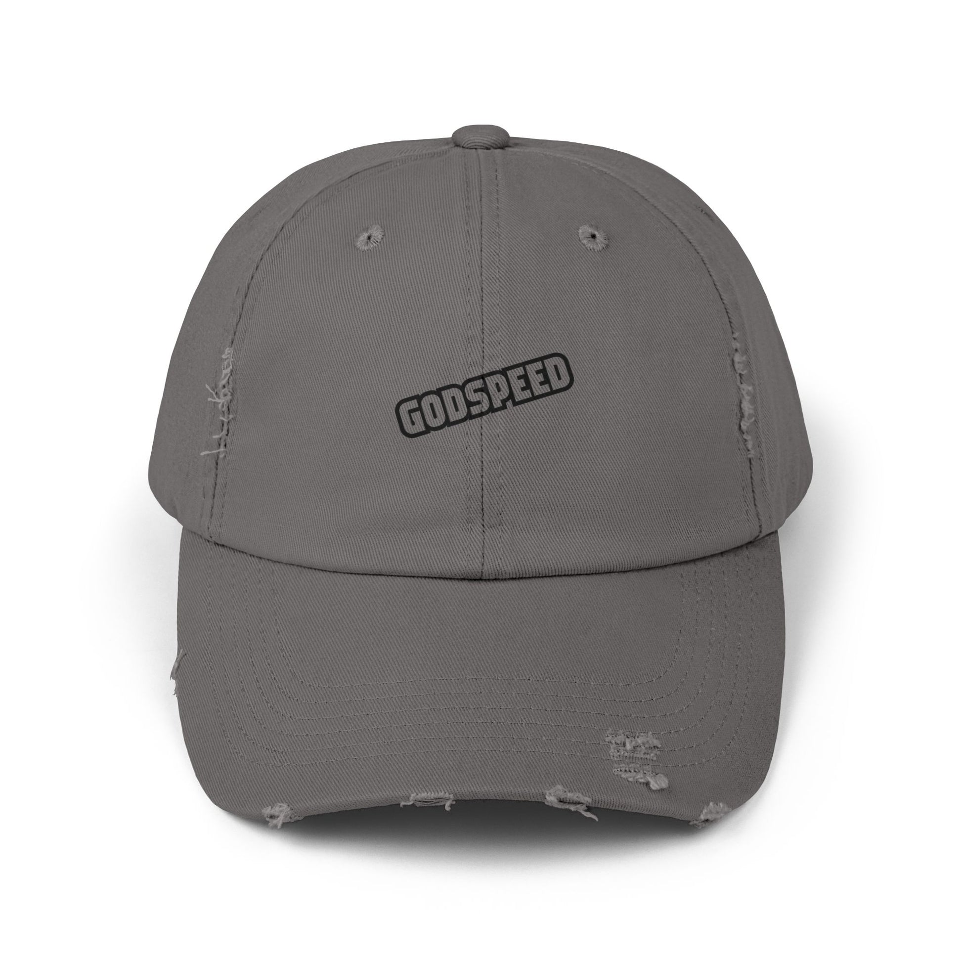 Godspeed Distressed Baseball Cap – Vintage Worn Dad Hat for Men & Women Hats Printify Nickel One size