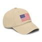 Embroidered American Flag Baseball Cap — Washed Cotton Patriotic Hat for 4th of July Hats Printify