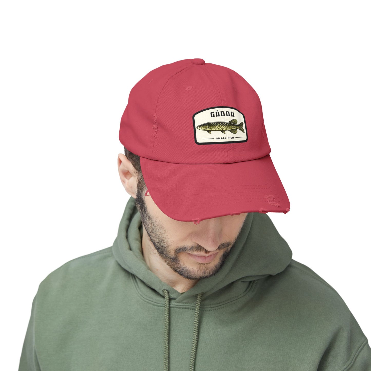 Fishing Hat – 'Gädda' Pike Patch Distressed Cap