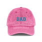 Dad Embroidered Vintage Cap — Washed Red Baseball Hat for Father’s Day Hats Printify One size Pink