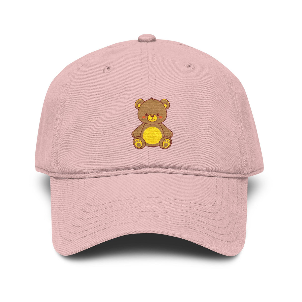 Embroidered Golden Teddy Baseball Cap Hats Printify One size Dusty Rose