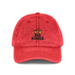 Vintage Embroidered Cap – 'No Kings' Crown Dad Hat Hats Printify One size Red