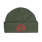 Cola Cuff Beanie — Retro Script Knit Hat Hats Printify One size Cypress