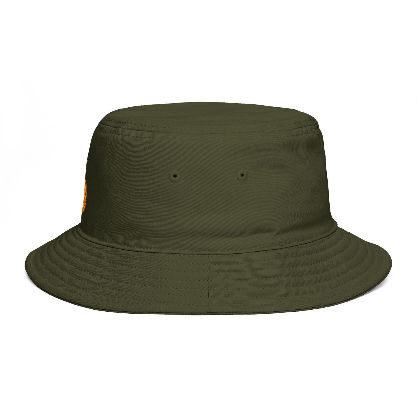 Pineapple Embroidered Bucket Hat — Tropical Summer Sun Hat