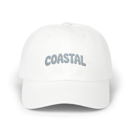 Coastal Dad Cap – Embroidered Beach Vibes Baseball Hat Hats Printify White One size