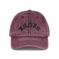 Embroidered Vintage 'DRUNK' Distressed Baseball Cap — Retro Red Cotton Hat
