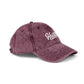 Hustle Embroidered Vintage Baseball Cap — Washed Red Dad Hat Hats Printify