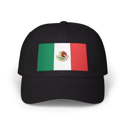 Mexico Flag Dad Cap — Embroidered Mexican Flag Baseball Hat Hats Printify Black One size
