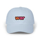 Dad Cap — White Embroidered "war" Patch Hat Hats Printify Light Blue One size