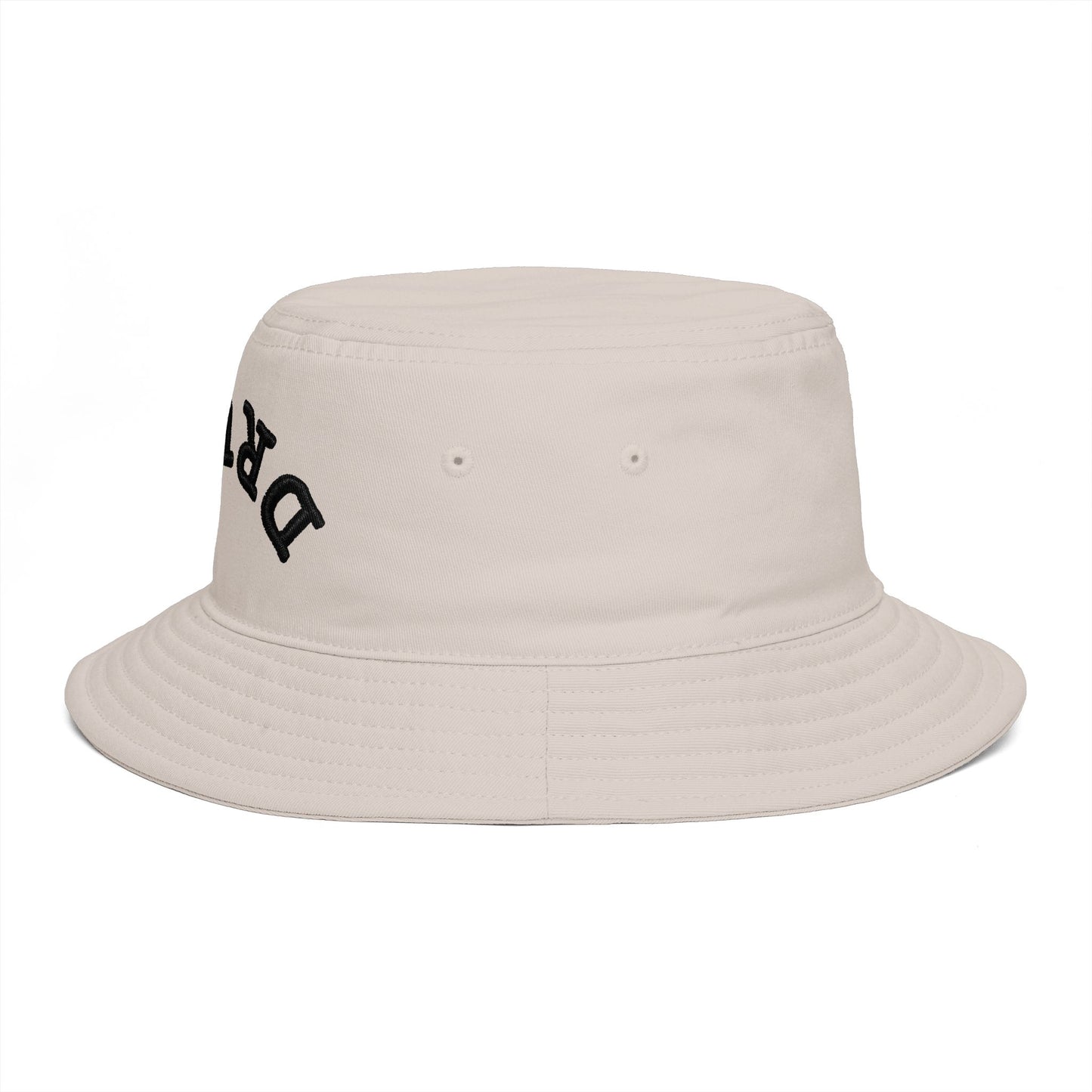 Drunk Arched Brown Bucket Hat – Retro Party & Festival Headwear
