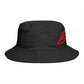 Bucket Hat — Retro Script 'Bucketd' Embroidered Brown Summer Hat