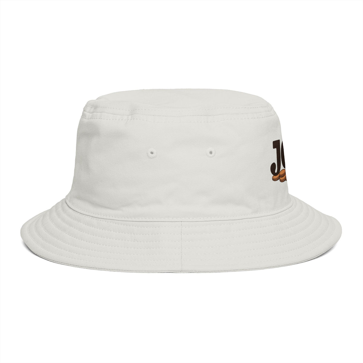 Bucket Hat — 'Jew' Logo with Bagels Embroidery | Retro Jewish Food Pride Cap Hats Printify