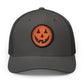 Halloween Pumpkin Jack-O’-Lantern Trucker Cap Hats Printify Circle One size Charcoal / Black patch