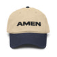 Amen Embroidered Washed Baseball Cap — Casual Faith Baseball Hat