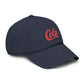 Washed Cotton Baseball Cap with Retro "Cola" Script Embroidery Hats Printify