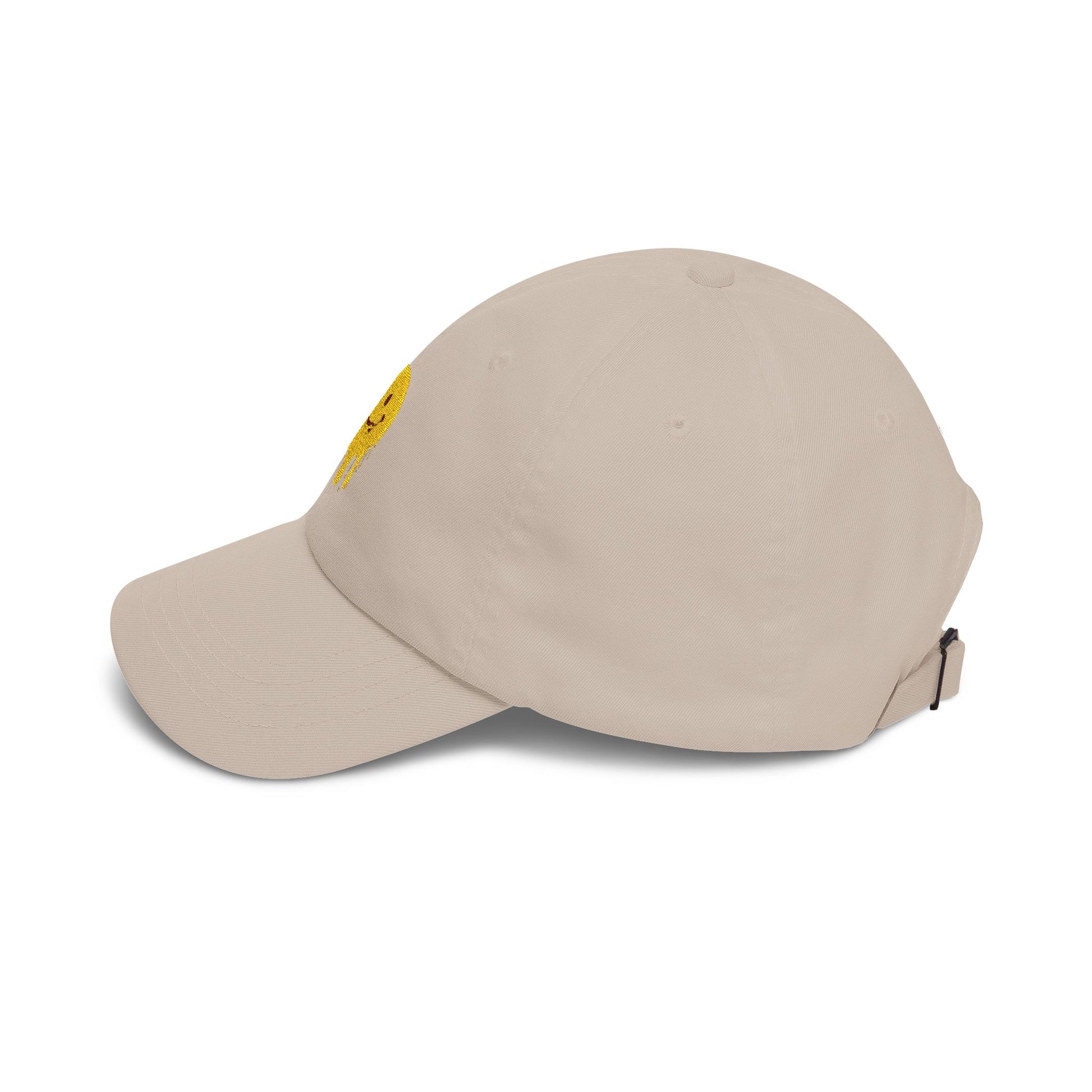 Smiling Melt Dad Cap — Dripping Smiley Embroidered Baseball Hat Hats Printify