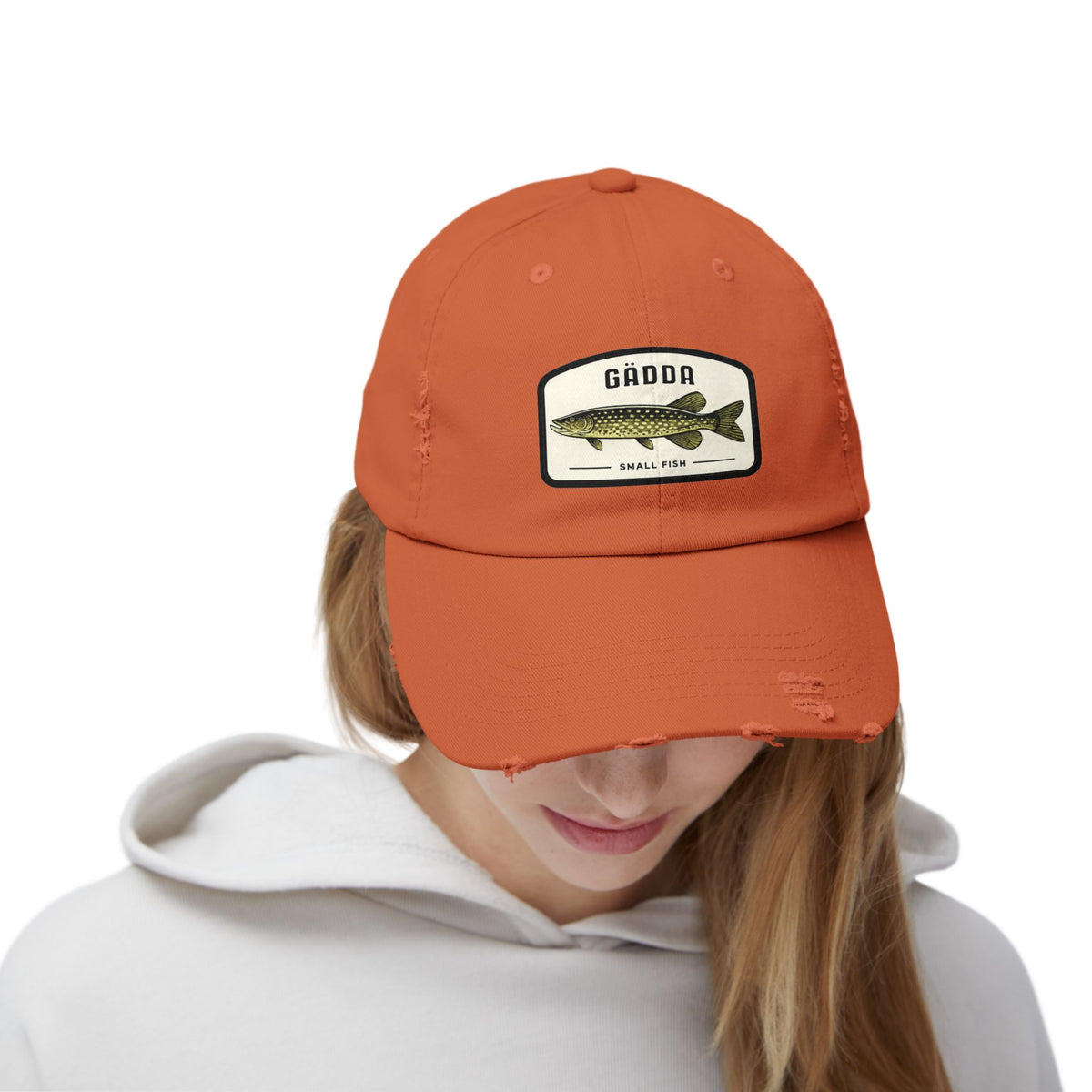 Fishing Hat – 'Gädda' Pike Patch Distressed Cap